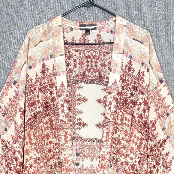 Mossimo Supply Co. Floral Kimono Top - Red and Cream - Picture 2 of 11